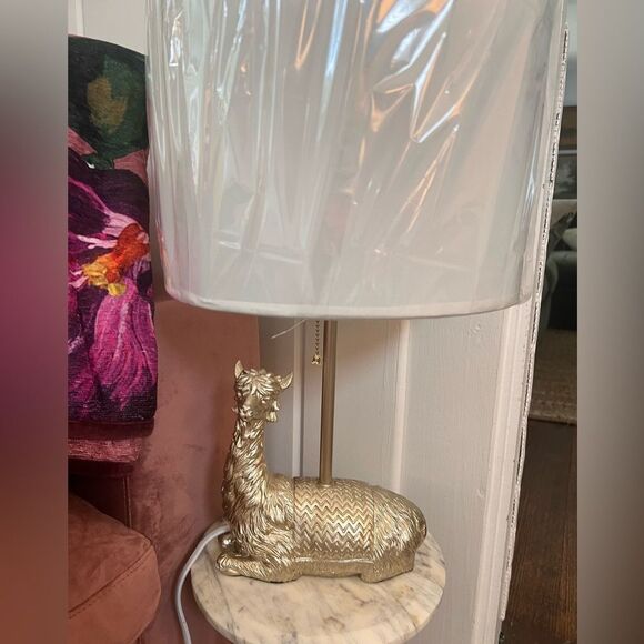 Anthropologie Lars the Llama Table Lamp in Gold NWOT - Picture 4 of 8